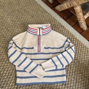 J.crew striped half zip Women's Sweater